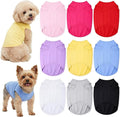 Hillban 9 Pcs Dog Shirts for Small Dogs Colorful Summer Sleeveless Dog T Shirts Stretchy Cute Blank Puppy Tank Top Cotton Breathable Pet Vest Comfort Dogs Clothes Pet Outfit for Daily Wear