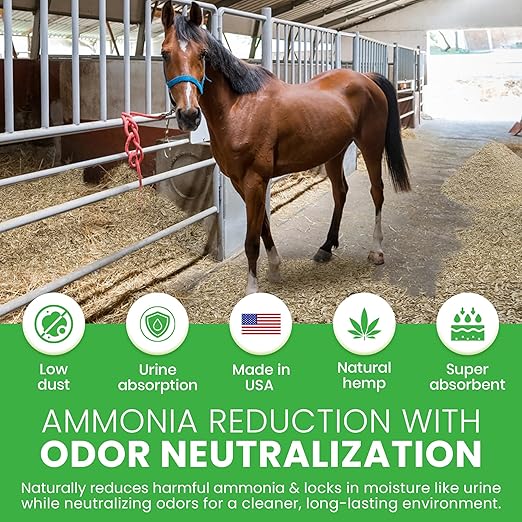 Hemp Animal Bedding 10 Lbs = 51 Liters of Natural Ground Hurds - Super Absorbent- DUST Free- for Your Horse, Chicken, Rabbit, Reptile, Hamster, Cage Coop or CAT Litter - USA Grown - Carbon Negative