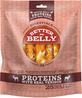 Better Belly Highly Digestible Rawhide Twist Sticks Chews, Treat Your Dog to a Chew with NO Artificial Colors or Flavors
