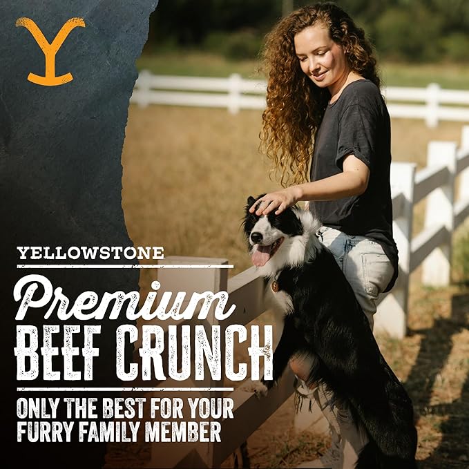 Authentic Yellowstone Dutton Ranch Dog Treat Co. - Limited Ingredient Beef Crunch - Premium Dog Treats with No Additives, Preservatives or Fillers - Made in The USA - 8oz
