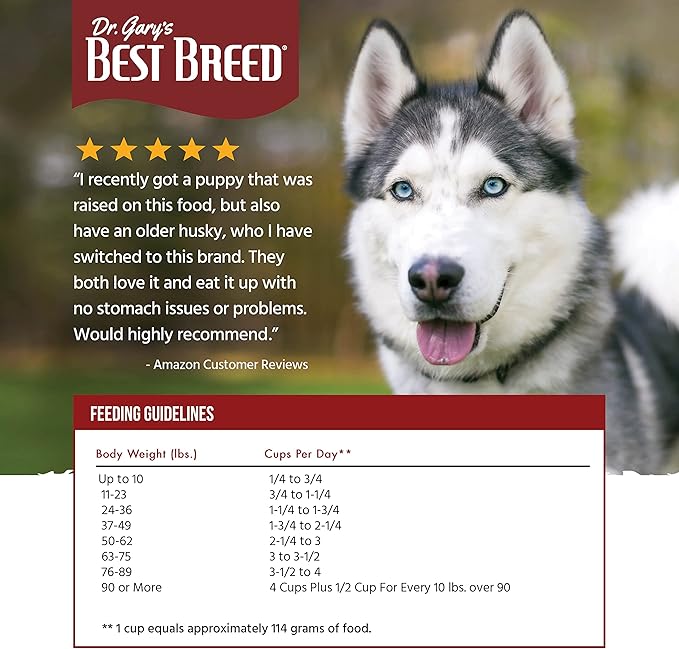 Dr. Gary's Best Breed Coldwater Recipe Slow-Cooked in USA, Natural Dry Dog Food for All Breeds and Sizes, 26lbs.
