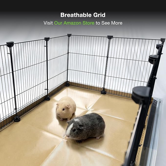 GuineaLoft™ C&C Cage (Model-AB) – Tall & Large 4ft(L) x 2ft(W) x 1.3ft(H) C&C Guinea Pig Cage, Puppy/Bunny Play Pen w/Improved Hardware & Disposable Bottom - Visit the GuineaLoft Store to See More
