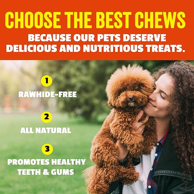 etta says! Select Dog Chews 7” Sausage - Rawhide-Free, All Natural Chews - High in Protein - Made in The USA (20 Count Pack of 1)
