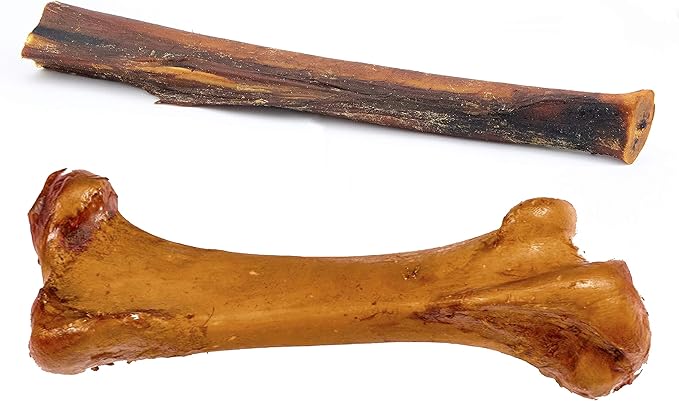 ROAM Pet Treats Ostrich Bones for Dogs Femur Bone and XL Marrow Dog Bone Pack of 2 for Large Breeds – Long Lasting Ostrich Dog Bones