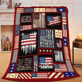 Veteran Blanket American Flag Throw Blanket Veterans Day Gifts for Men Women Adults Super Soft Cozy Plush Fluffy Fuzzy Fleece Blanket Home Decor 40''X50''