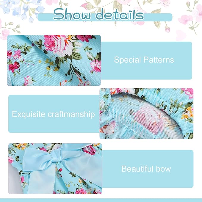 Frienda 6 pcs Dog Dresses Girls Dog Clothes Floral Cute Princess Bowknot Puppy Dresses Pet Cat Clothes Skirts Rosette Summer Outfits Apparel for Chihuahua Yorkies Female Small Cat Pets Kitten(M)