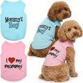 Parisian Pet 2 Pack Dog Shirts – 100% Cotton Shirts for Large Dogs Boys – Sleeveless Mommy’s Love Dog Clothes – Breathable and Lightweight Pet Apparel - Stretchy Summer T Shirts for Dogs