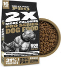 Bully Max Pro 2X High Calorie & High Protein Dry Dog Food for Puppy & Adult Dogs - Healthy Weight Gain & Muscle Building for Small & Large Breeds - Slow-Cooked, 600 Calories/Cup, Chicken Flavor, 16lb.