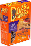 Doggy Delirious Crunchy Dog Treats – for All Pet Sizes, Breeds – All-Natural Puppy Treat – 100% Human-Grade – Delicious Pet Treat Bones, Snacks for Dogs – BBQ Maple Bacon, 16 Oz.