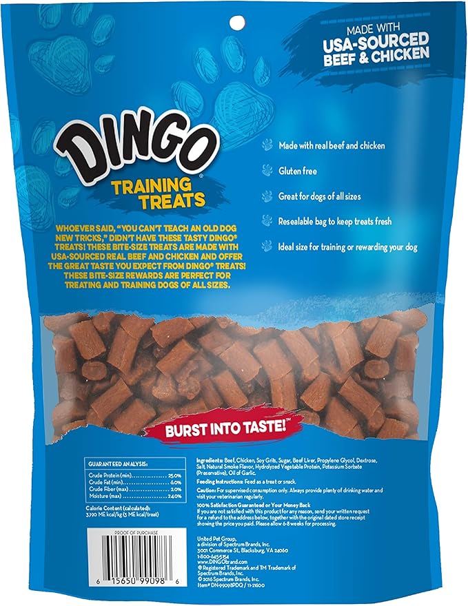 Dingo Soft & Chewy Beef/Chicken Training Treats, 360-Count (Pack of 4)