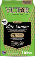 VICTOR Super Premium Dog Food – Elite Canine Dry Dog Food with Chicken & Fish Meal – 25% Protein, 14% Fat, Gluten Free – for Large Breed Dogs & Puppies, 15lbs