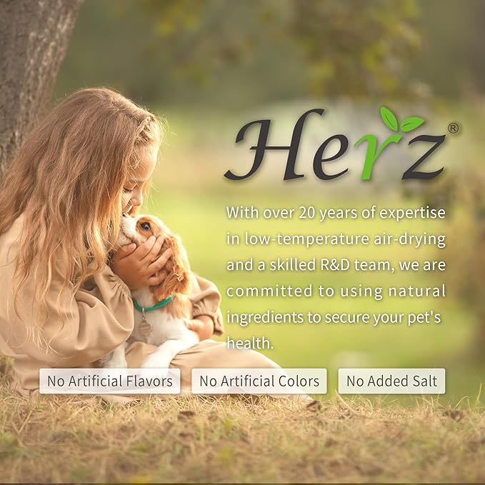 Herz Air-Dried Dog Food Beef & Duck Liver Recipe 2.2 lb, All-Natural, High-Protein, Grain-Free, Limited Ingredients, Complete & Balanced, Premium Canine Cuisine