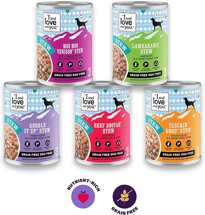 I AND LOVE AND YOU Wet Dog Food - Lambarama Stew - Lamb Recipe, Grain Free, Filler Free 13 Ounce (Pack of 1)