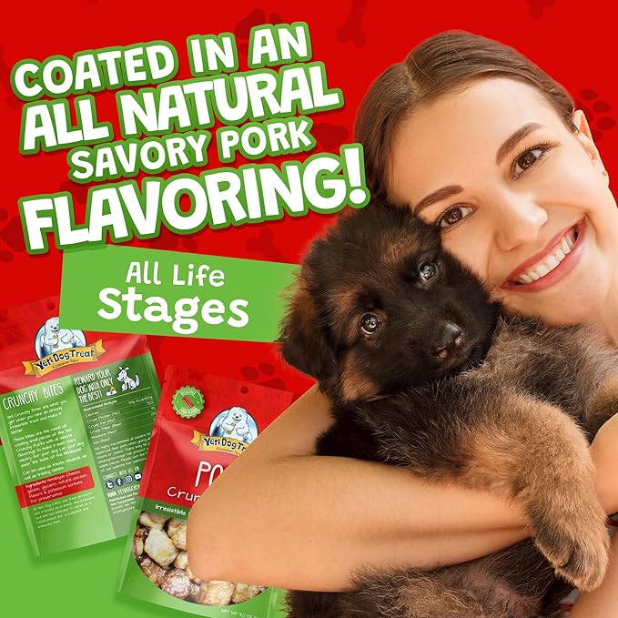 Yeti Pork Crunchy Bites Yak Cheese Dog Treats, 4 Oz