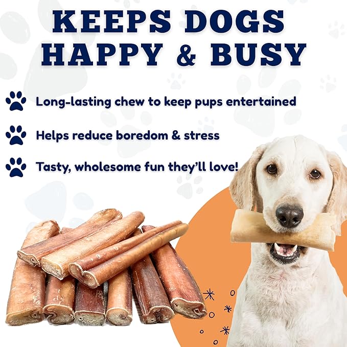 Amazing Dog Treats Bully Sticks 6 Inch [Extra Thick - 25 Pcs/Pck] -NO Hide Bones for Dogs - Safe Chews for Dogs - Long Lasting Bully Sticks