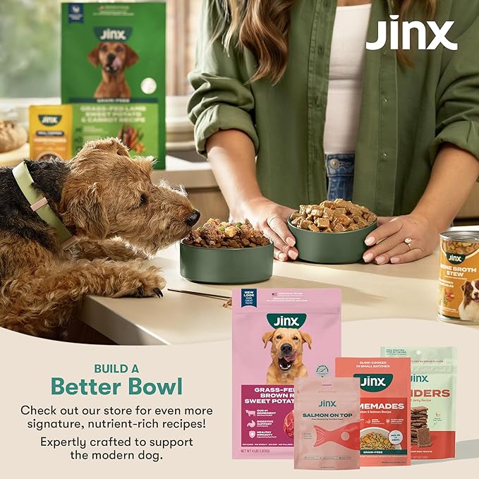 Jinx Chicken Dog Food Topper, Flavor Boosting Meal Topper with Freeze-Dried, Cage-Free Chicken, No Fillers, for All Lifestages, 3oz, 6 Pack