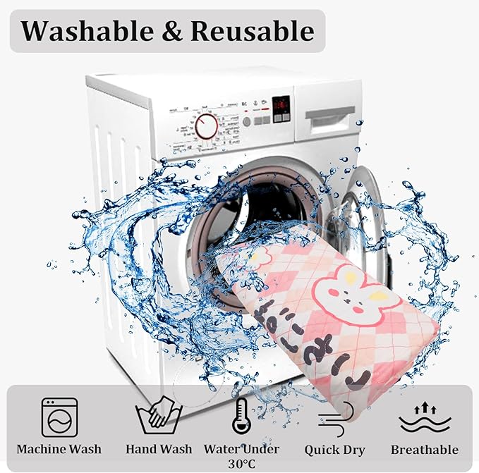 PINVNBY Washable Guinea Pig Cage Liner, Washable Pee Pads for Rabbit Waterproof Reusable Guinea Pig Mat Fast and Super Absorbent Bedding for Small Animals Rabbit Hamster Chinchillas（27.5 W x 59 L）