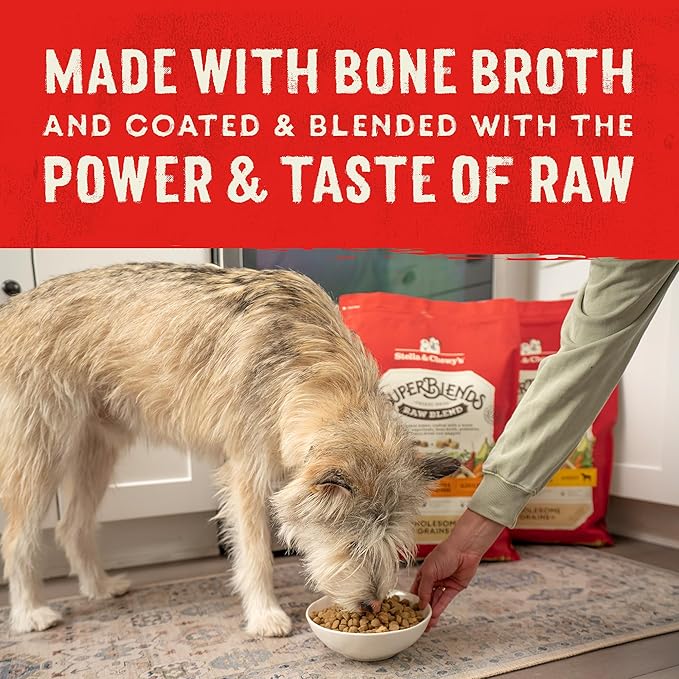 Stella & Chewy's SuperBlends Raw Blend Wholesome Grains Cage-Free Chicken & Duck Recipe with Superfoods, 21 lb. Bag