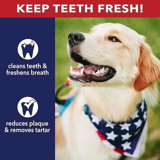 Pet Factory 100% Made in USA Beefhide 8" Rolls Dog Chew Treats - Natural Flavor, 15 Count/1 Pack