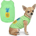 Parisian Pet Dog Shirt – 100% Cotton Shirts for Small Dogs – Tropical Sleeveless Pet Vest – Lightweight and Breathable Dogs Apparel – Cute Dog Clothes - Stretchy T Shirts for Pets