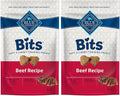 Blue Buffalo Bits Soft Dog Treats for Training,Made with Natural Ingredients & Enhanced with DHA,Beef Recipe,4-oz Bag,(Pack of 2)