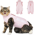 KittyCraft Cat Recovery Suit - Strangle-Proof Post Surgery Cat Onesie, Cat Post-Surgery Suit (Large, Pink)