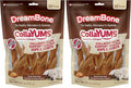 DreamBone CollaYUMS Twists Plus Collagen Chews for Dogs, 10 Count, Treat Your Dog to Rawhide-Free Chews Made with Chicken, Vegetables and Peanut Butter (Pack of 2)