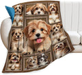 Havanese Gifts, Dog Throw Blanket, Havanese Stuff Animal for Women Boys Girls Men Lover Adult Cozy Fleece Flannel Bedding Plush for Couch Sofa Bed Decor 80"X60"