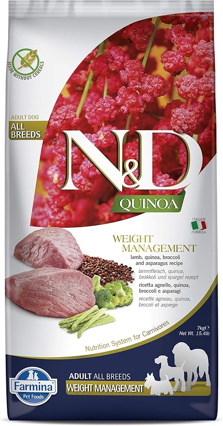 Farmina N&D Dog Dry Quinoa Weight Management Lamb 15.4 Pounds
