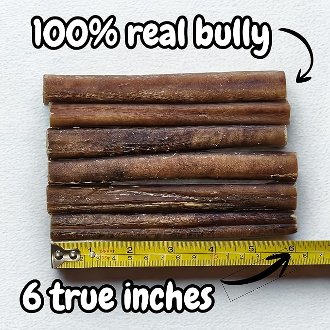 PET CHEWS™ 7.5lb Bulk Box (125 Count) Thick Bully Sticks 6 Inch - 100% Natural Beef Pizzle Dog Treats - Long Lasting, Odor-Free & Fully Digestible - High-Protein Chews for All Breeds.