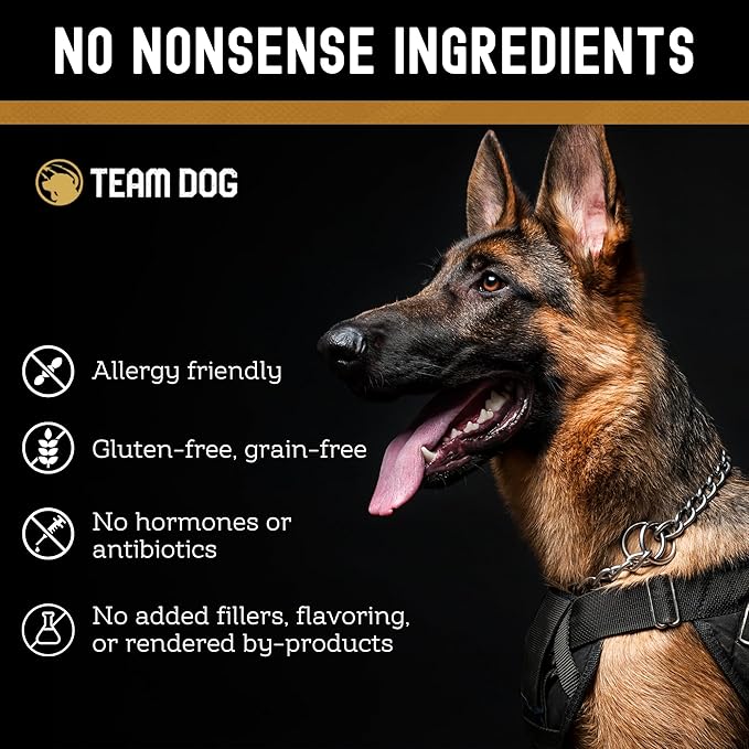 Team Dog Freeze Dried Chicken Hearts for Dogs, 4.5 Oz | Single Ingredient Dog Treat - Gluten-Free, Grain-Free | Healthy Premium, Butcher Cut Protein | High Value Training Treats | Made in The USA