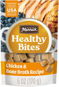Healthy Bites Grain Free Dog Treats, Soft Treats with Bone Broth for Dogs, Chicken and Bone Broth Recipe - 6 oz. Pouch