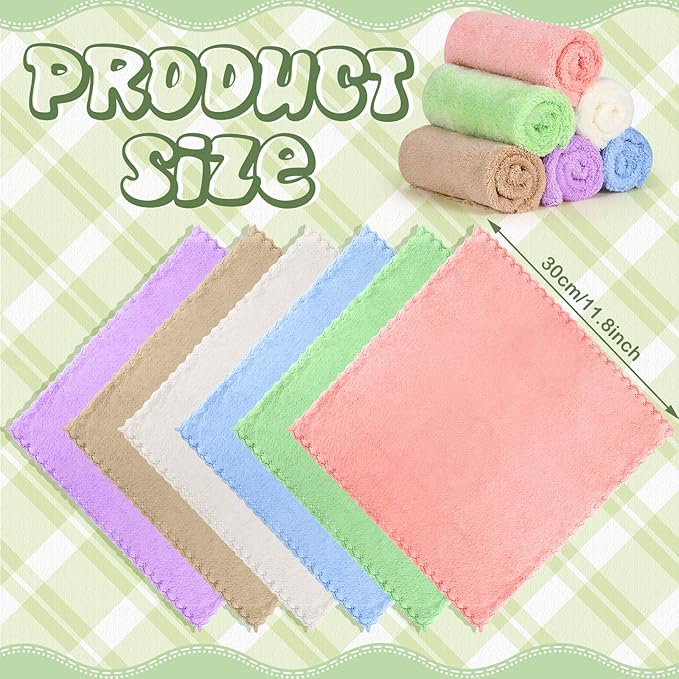 Newwiee 24 Pcs Guinea Pig Fleece Bedding Blankets Bulk Washable Small Animal Fleece Cage Liners Pet Wash Cloth Sleeping Mat Cover for Hamster Chinchilla Rabbit Hedgehog(12 x 12 Inch,Multicolor)