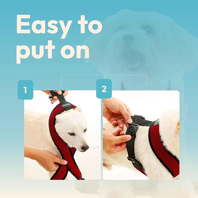 Gooby Comfort X Harness Dual Snap Mesh in Dog Harness - Rose, X-Small