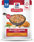 Hill's Science Diet Adult 1-6 Healthy Cuisine Wet Dog Food, Chicken & Vegetables Stew, 2.8 oz Pouch, 24-Pack