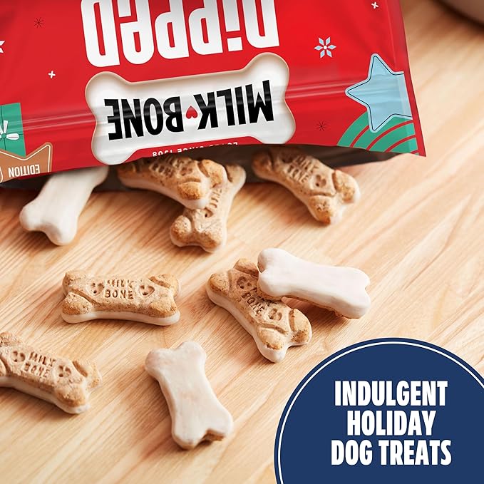 Milk-Bone Dipped Gingerbread Artificially Flavored Dog Biscuits, 10 oz Bag (Pack of 2)