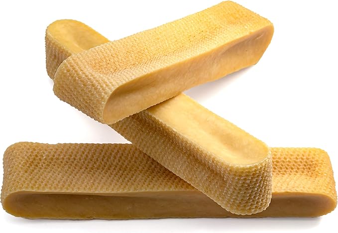 Durkha Yak Cheese Chews: Himalayan Yak Cheese Dog Chews- Natural, Healthy & Long Lasting Dog Treats - Grain, Gluten & Lactose-Free Rawhide Alternatives, For Dogs 65 lbs and smaller, 4 Pack Extra Large