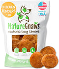 Nature Gnaws USA Chicken Tenders (1Lb) - Delicious Grain-Free Dog Treats for Small, Medium & Large Breeds - Natural Jerky Chews for Dogs.