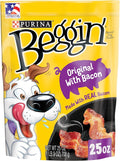 Purina Beggin' Strips Dog Treats, Original With Bacon Flavor - (Pack of 4) 25 oz. Pouches
