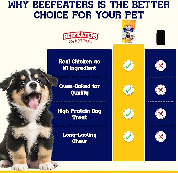 Beefeaters Triple Flavor Beefhide Kabobs 12oz, Dog Treats with Real Chicken, Liver & Sweet Potato – Long-Lasting Dog Kabob Treats for Chewing, Dental Support*, Flavor-Packed Treats - Training Rewards