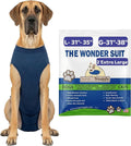 Surgi Snuggly Dog Surgery Recovery Suit - Dog Onesie for Post Surgery Recovery, Female Spay & Male Neuter - Surgical Suit for Dogs, E-Collar Cone Alternative, Double Blue - 2X-Large - 31" - 35" (EC)