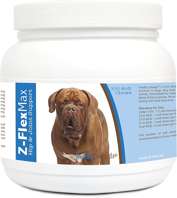 Healthy Breeds Dogue de Bordeaux Z-Flex Max Hip & Joint Soft Chews 100 Count
