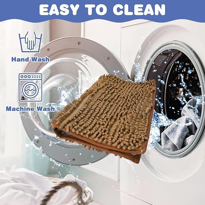 PINVNBY Guinea Pig Cage Liner Guinea Pig Bedding Washable Rabbit Mat Pads Reusable Small Animal Sleeping Bed for Bunny Hamster (55 x 28, Brown)