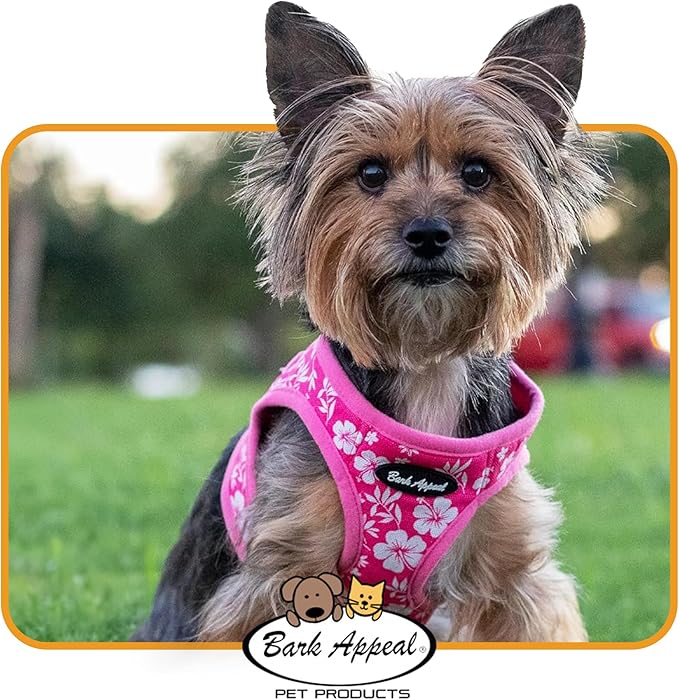 Bark Appeal Blue Plaid Step-in Dog Harness for XS to Small Sized Pets – Updated Sizing, Re-Measuring is Essential – Soft Vest Harness – Anti-Choke with Adjustable Strap & Heavy Duty Clip – S