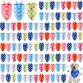 Shyyween 100 Pieces Paw Print Dog Bandanas Bulk Paw Bandanas for Dogs Winter Soft Bibs Adjustable Triangle Doggie Scarves for Small Medium Large Pets Party Costume