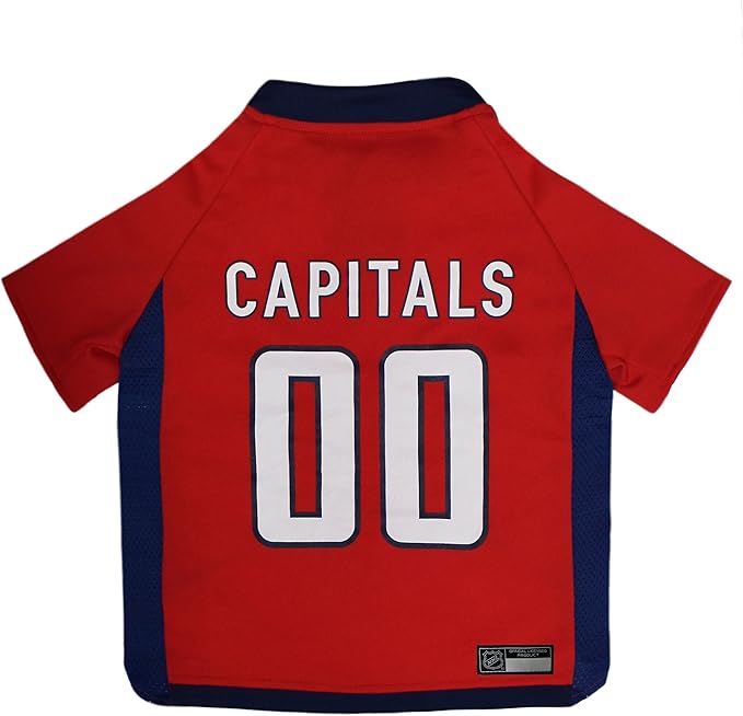 Pets First NHL Pet Jersey - Washington Capitals Dog Jersey, XX-Large. A Premium Big Jersey for Dogs & Cats to Look just Like The Real Hockey Player, Red, XX-Large Pet Jersey Licensed by The NHL
