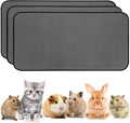 3 Pack Guinea Pig Cage Liners, Washable Guinea Pig Pee Pads Waterproof Reusable & Anti Slip Guinea Pig Bedding Fast and Super Absorbent Pee Pad Tarp Bottom for Small Animals (Dark Grey 24" X 47")