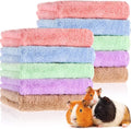 10 Pieces Guinea Pigs Blankets Hamster Fleece Cage Liners Soft Guinea Pig Accessories Small Animal Pet Blanket Sleep Bedding Mats Pet Supplies for Dog Puppy Cat (Mixed Colors,18 x 24 Inch)