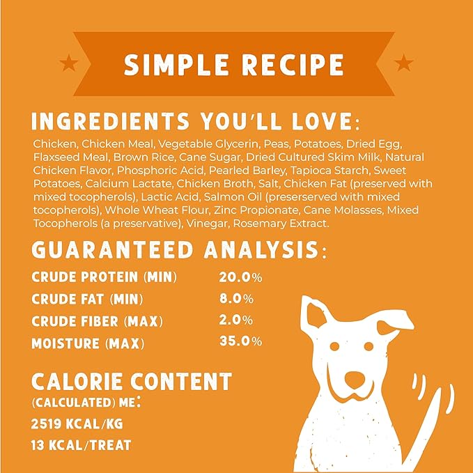 Cloud Star Wag More Bark Less Meat Cravers Soft Chews Dog Treats, Chicken 5 oz. Bag