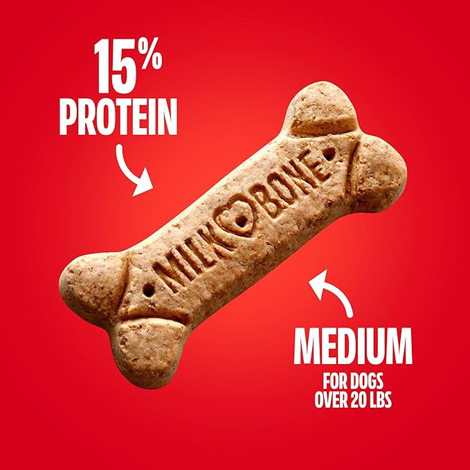 Milk-Bone Original Dog Treats Biscuits for Medium Dogs, 24 Ounces (Packaging May Vary)